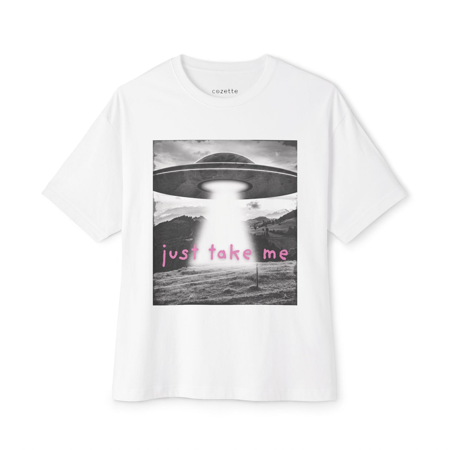 Just Take Me Alien Spaceship Tee — Pink