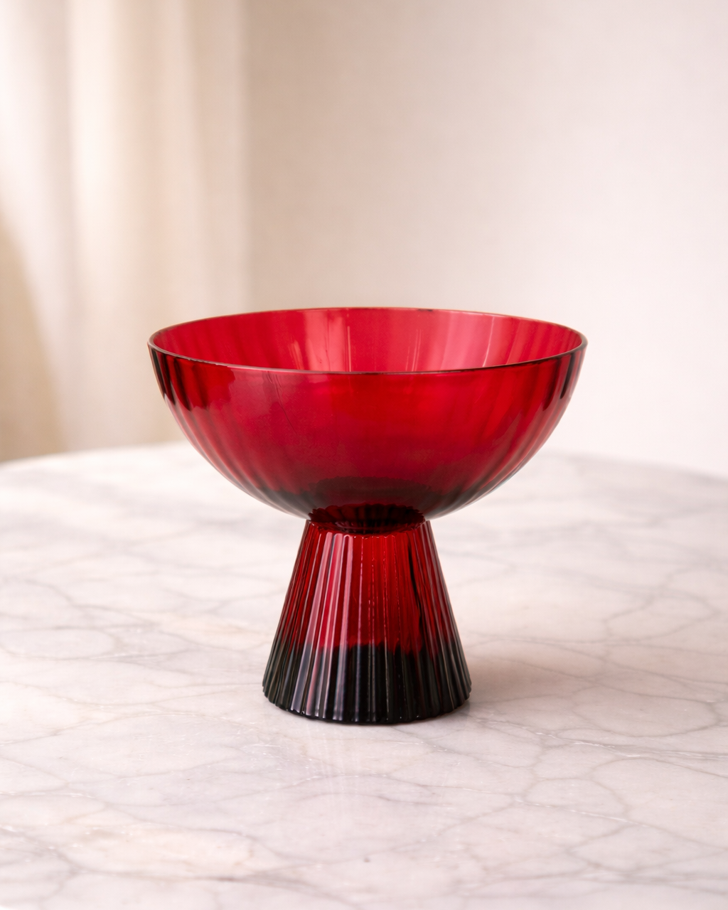 Cherry Bomb Red Coupe Glass