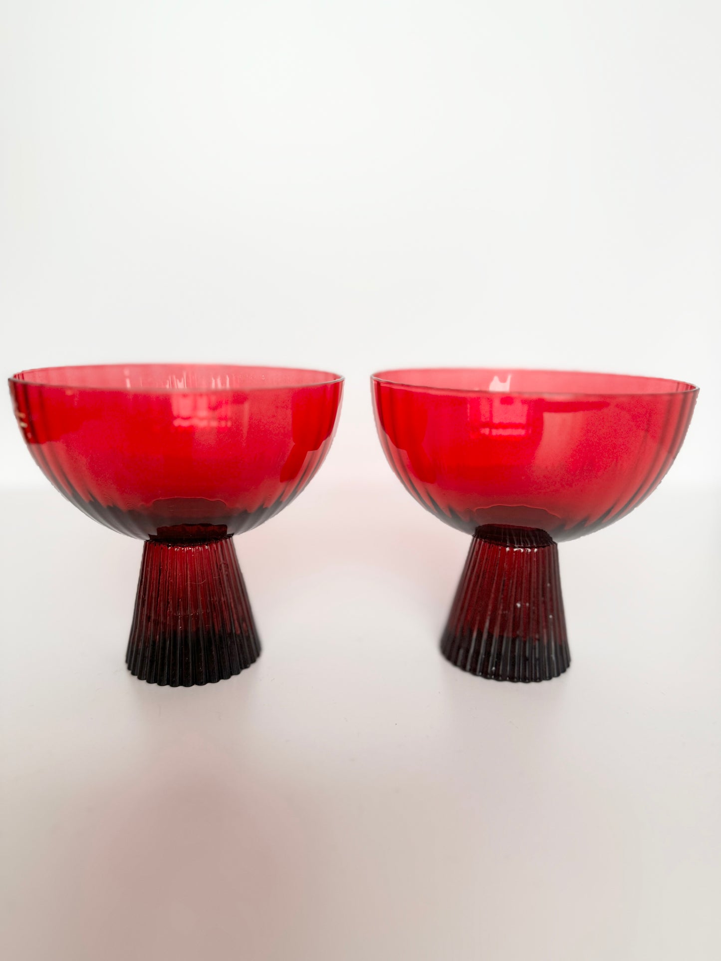 Cherry Bomb Red Coupe Glass Sets