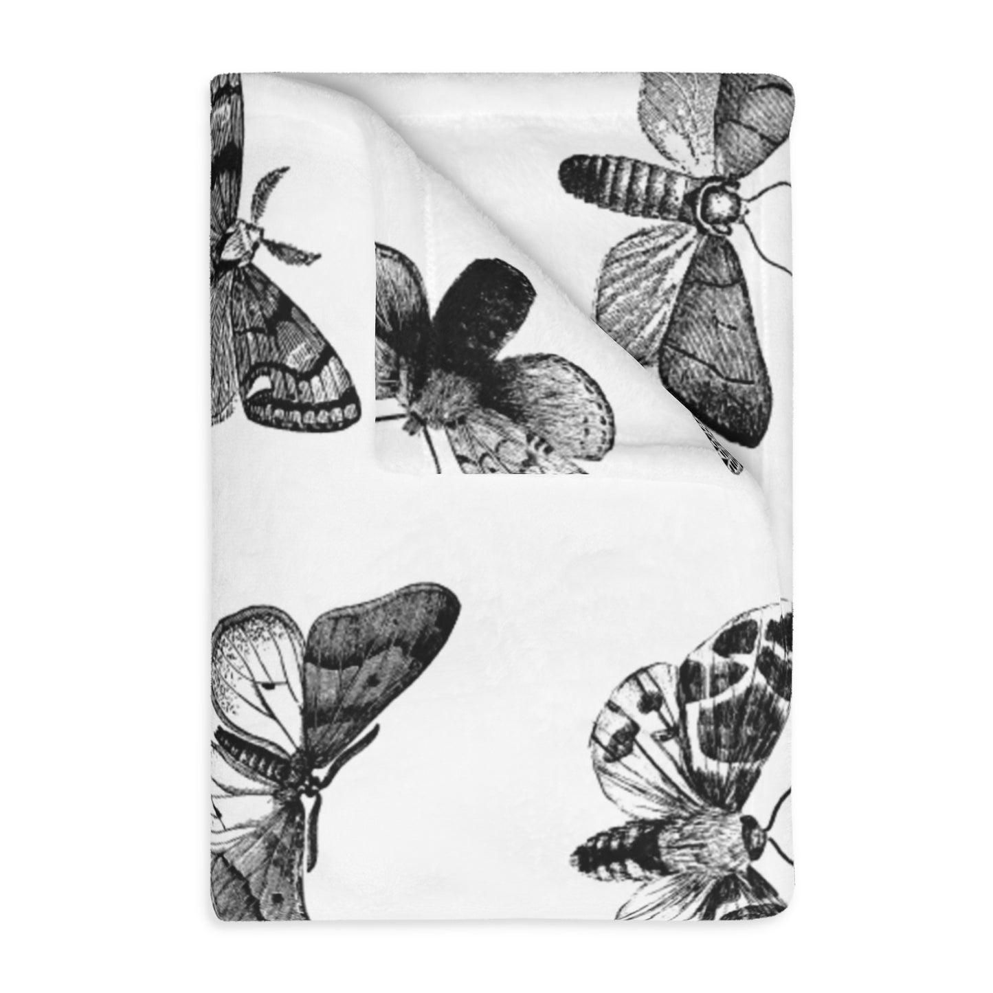 Luxe Moth Velveteen Throw Blanket