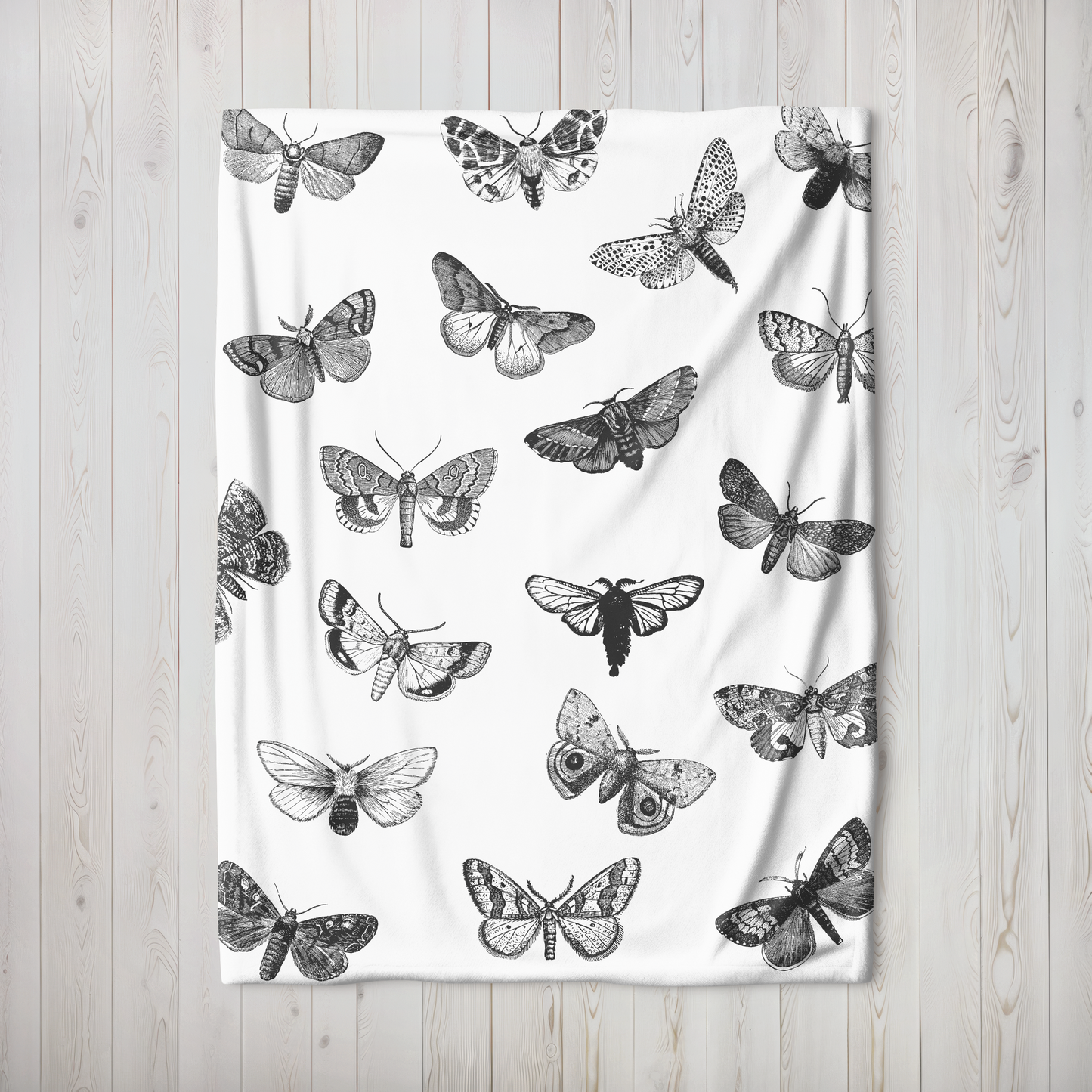 Luxe Moth Velveteen Throw Blanket