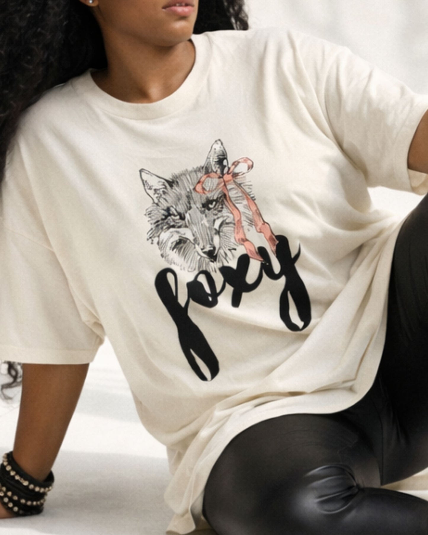 Foxy Oversized Graphic Tee