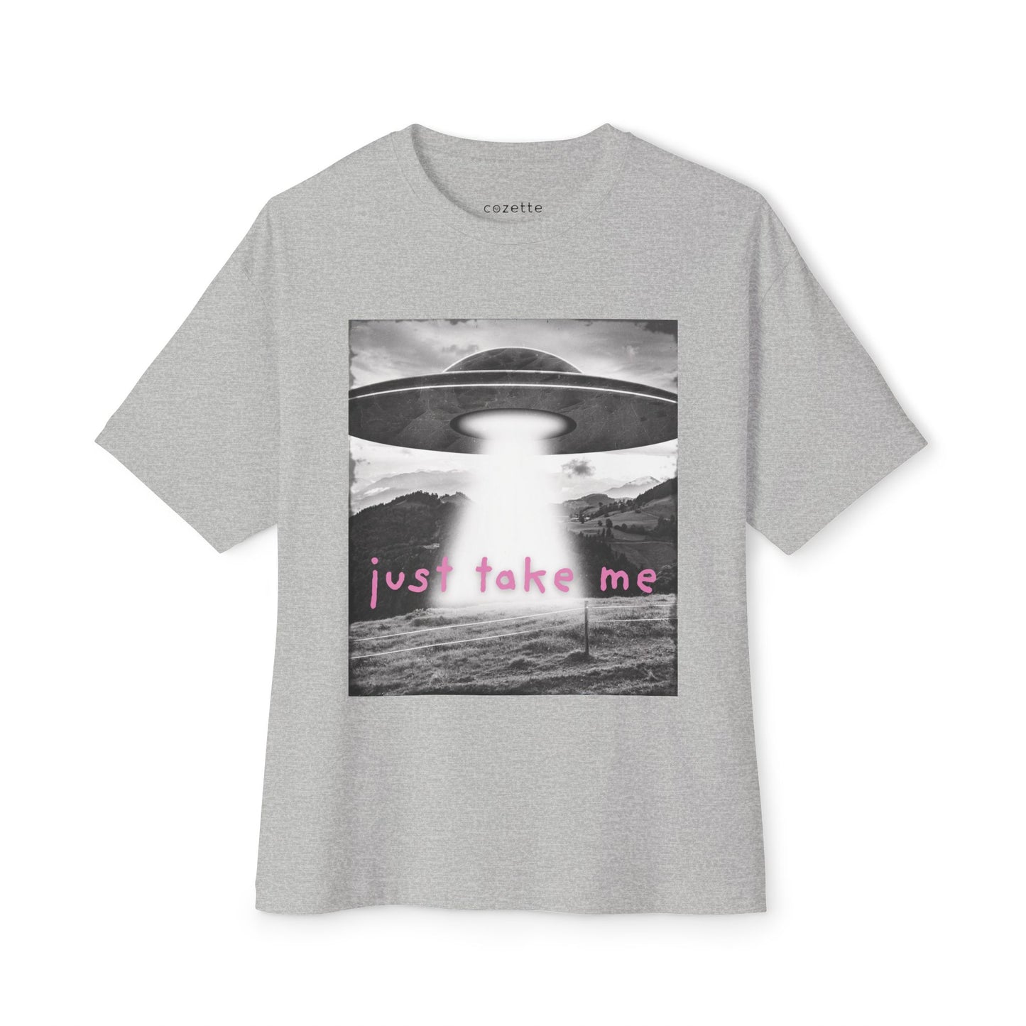 Just Take Me Alien Spaceship Tee — Pink