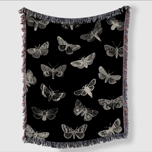 Antique Moth Woven Blanket